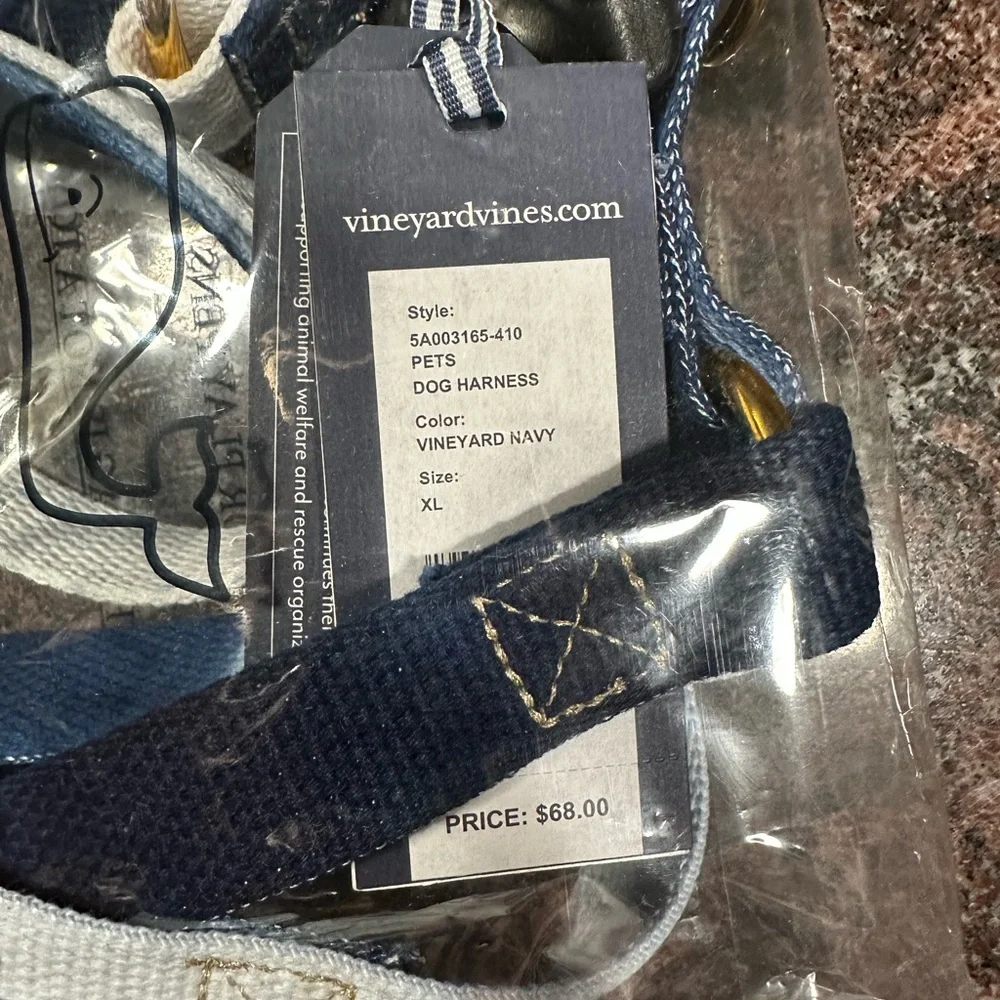 NWT Vineyard Vines Ombré Dog Harness